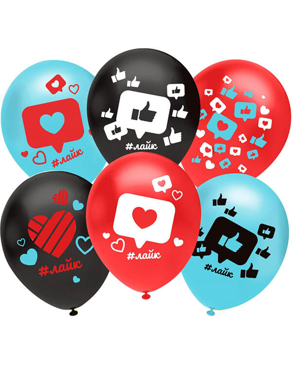 812225_Шар_(12_30_см)_Like_Лучший_Лайк_Ассорти_пастель_2_ст_25_шт blank