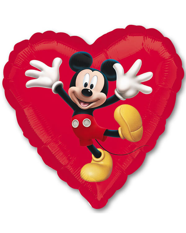 1202-1386_Шар_(18_46_см)_Сердце_Микки_Маус_Красный_1_шт blank