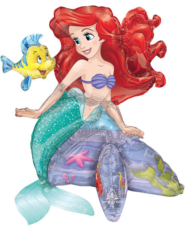 1207-4411_Шар_(20_51_см)_Фигура_на_подставке_Русалочка_Ариэль_1_шт_в_упак blank