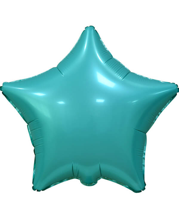 123142_Шар_(18_46_см)_Звезда_Бирюзовый_Сатин_5_шт_в_упак blank