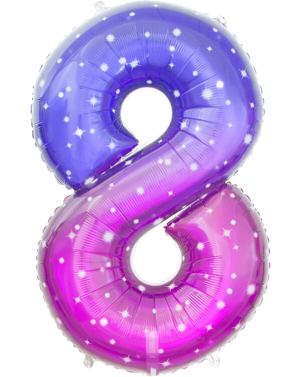 131028_Шар_(34_86_см)_Цифра_8_Сияющий_космос_Сиреневый_Градиент_1_шт_в_упак blank