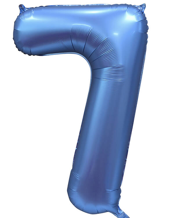131057V_Шар_(34_86_см)_Цифра_7_Синий_Сатин_1_шт_в_упак blank