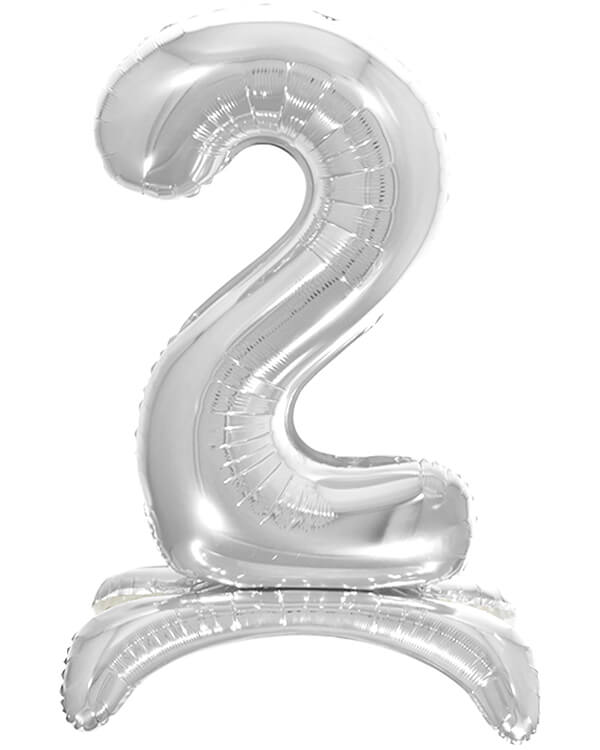 134012_Шар_(32_81_см)_Цифра_2_на_подставке_Серебро_1_шт_в_упак blank