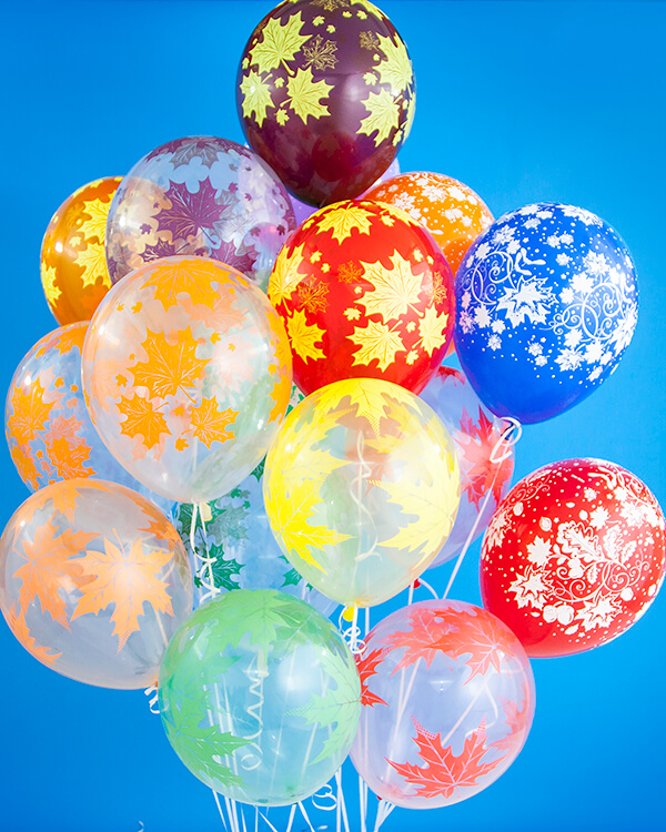150956-25_Шар_(12_30_см)_Разноцветные_листья_Прозрачный_(390)_кристалл_5_ст_25_шт_3 blank