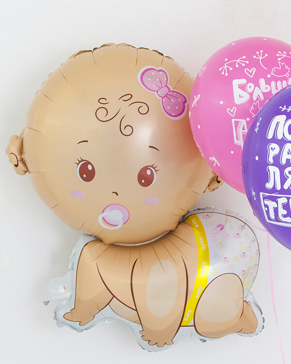 190690_Шар_(30_76_см)_Фигура_Малышка_девочка_1_шт_1 blank