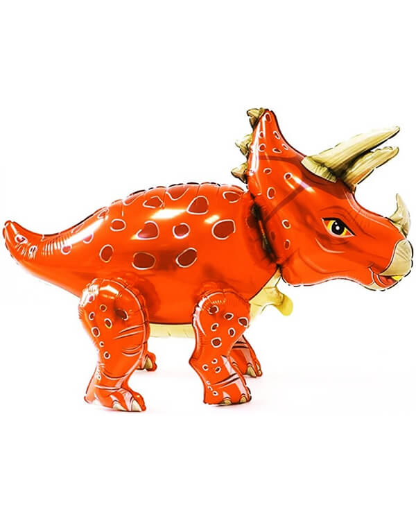 19555_Шар_3D_(36_91_см)_Фигура_Динозавр_Трицератопс_Оранжевый_1_шт_в_упак blank