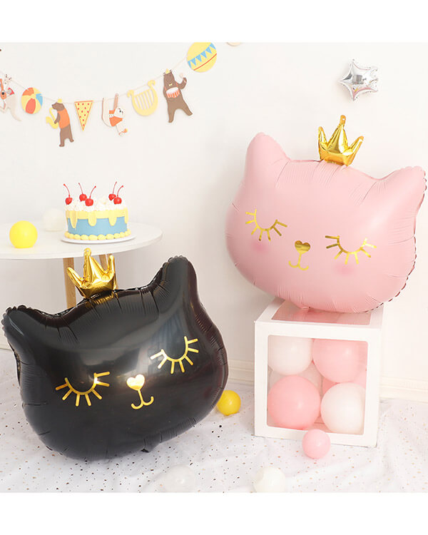 19771_Шар_(22_56_см)_Фигура_Котенок_Принцесса_Черный_1_шт_5 blank