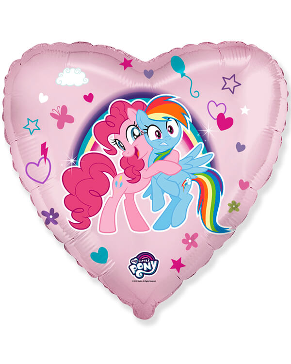 201706_Шар_(18_46_см)_Сердце_My_Little_Pony_Лошадки_Пинки_Пай_и_Радуга_Розовый_1_шт blank
