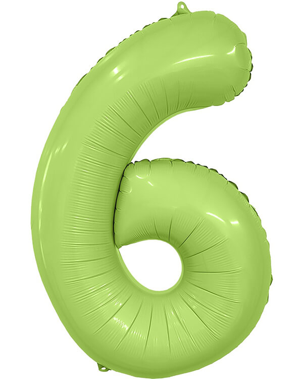 222094_Шар_(40_102_см)_Цифра_6_Slim_Фисташка_Сатин_1_шт_в_упак blank