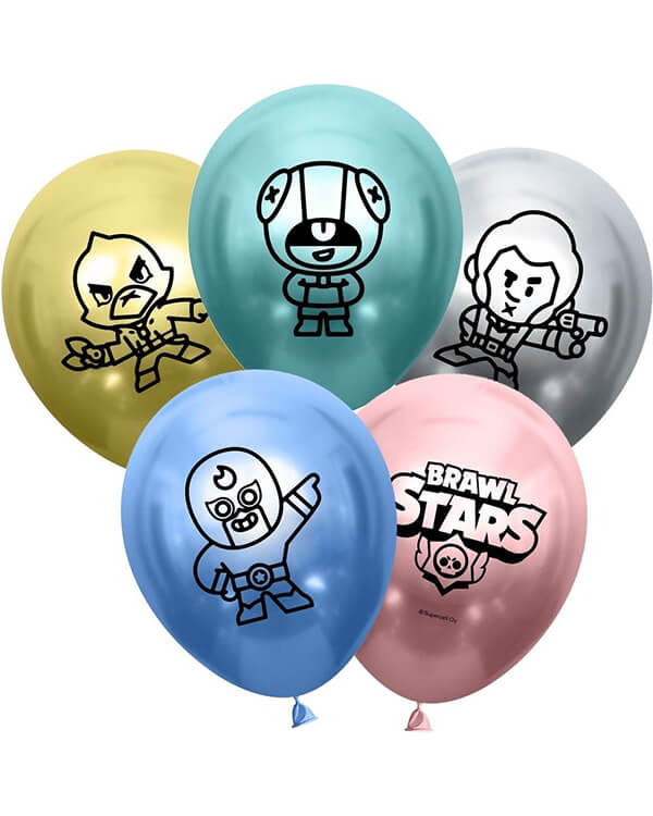 501541_Шар_(12_30_см)_Бравл_Старс_Герои_дизайн_№2_Ассорти_хром_2_ст_25_шт blank