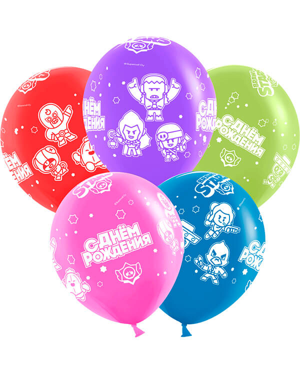 501543_Шар_(12_30_см)_Бравл_Старс_С_Днем_Рождения_дизайн_№4_Ассорти_пастель_5_ст_25_шт blank