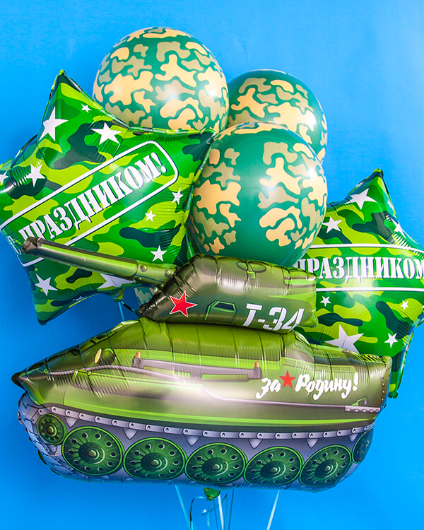 901672RU_Шар_(31_79_см)_Фигура_Танк_Т-34_Зеленый_1_шт_1 blank