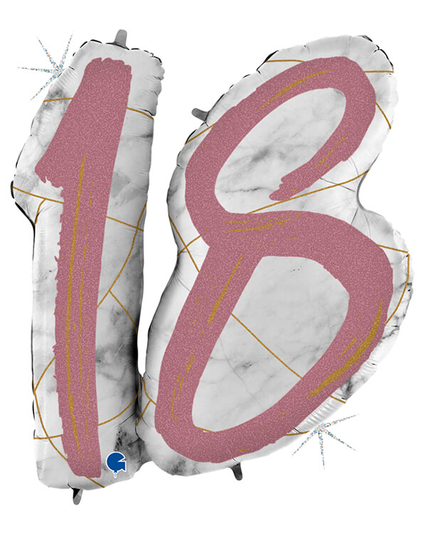 G31015GHRG_Шар_(38_97_см)_Цифра_18_Мрамор_Калакатта_Розовое_Золото_Голография_1_шт blank