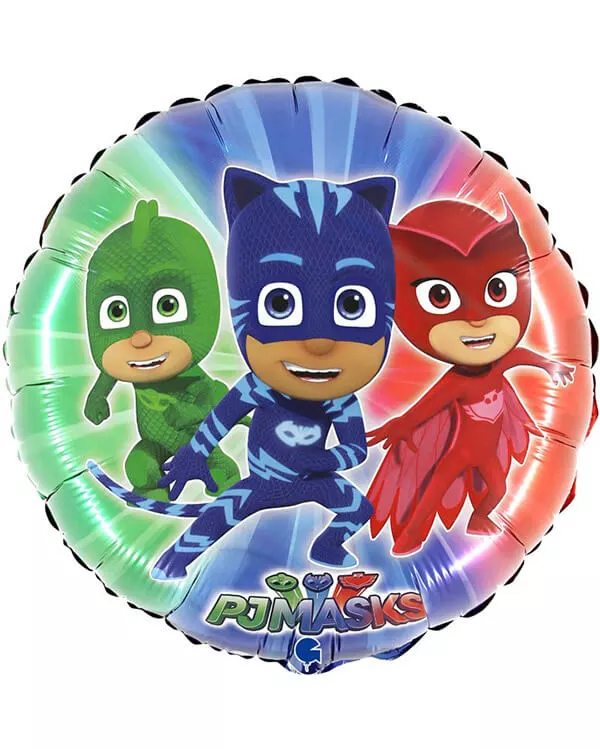 L18028_Шар_(18_46_см)_Круг_Герои_в_масках_1_шт blank